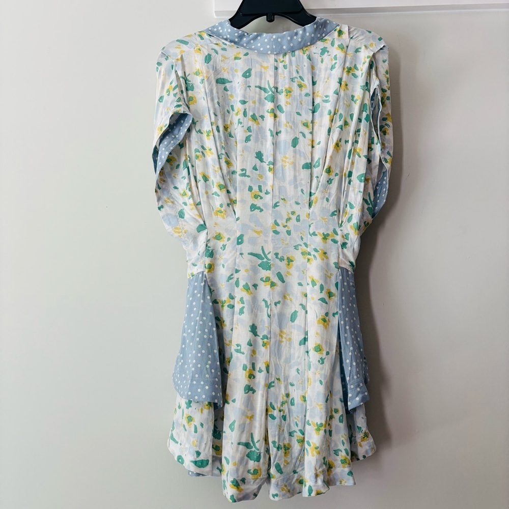 Free People Fiorella Romper, Fit & Flare Style, Ice Combo Sz Small - Picture 6 of 8